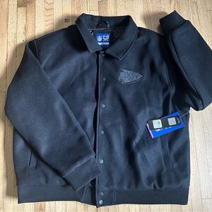 Kansas City Chiefs Black Varsity Jacket NFL Ultra Game Size XL  NWT